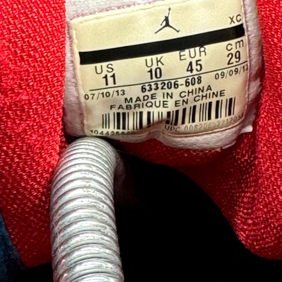 Nike Air Jordan 1 Mid Retro Gym Red Dark Sea Size 11 Basketball Men Shoes Rare - Picture 5 of 8